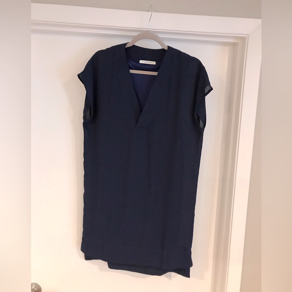 Caramela Deep Blue Shift Dress